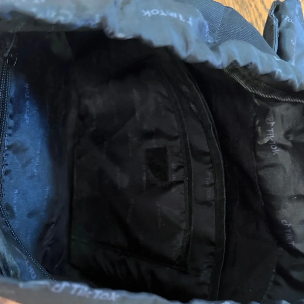 Black TikTok Logo Full Size Backpack